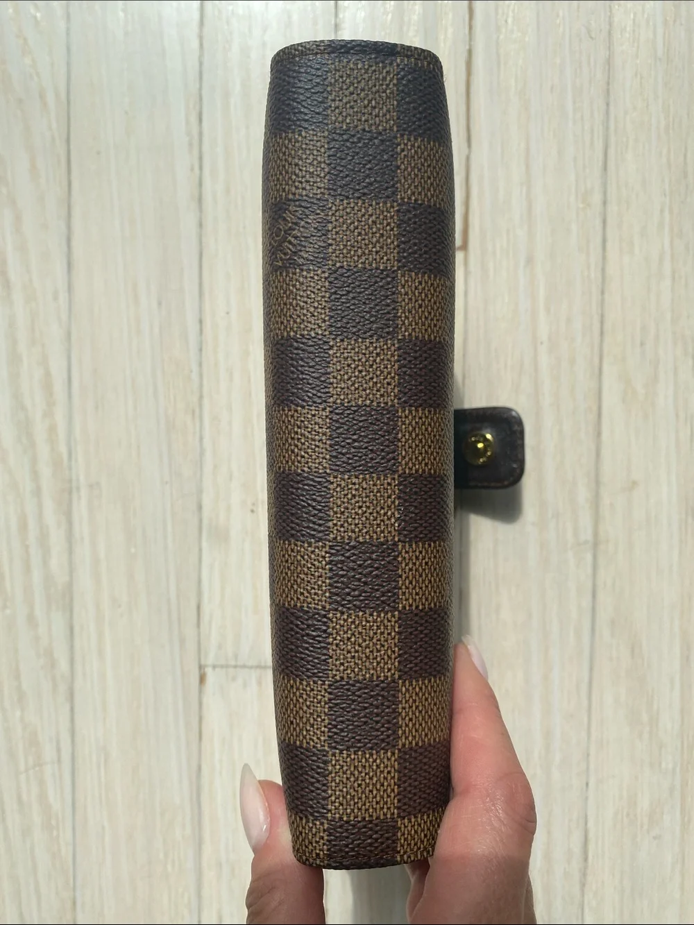 Never Used LV Brown Damier Ebene Checkered Passport/Agenda Wallet